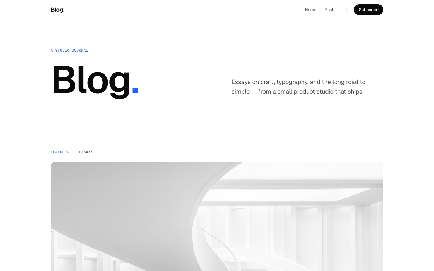 Blog template preview