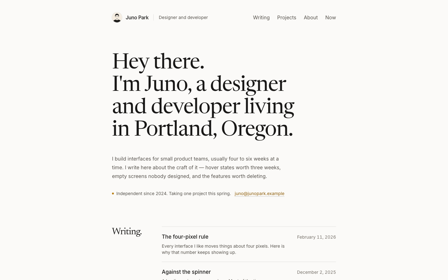 Juno template preview