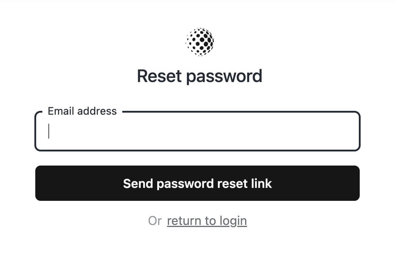 Password Reset Request Page