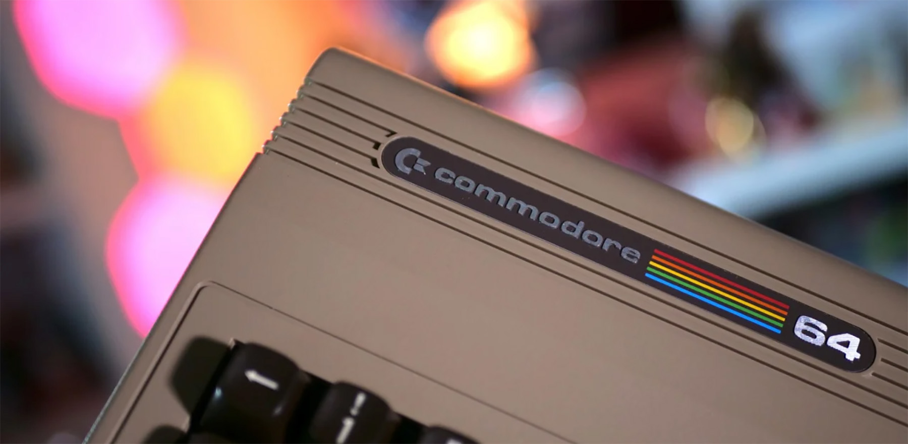 A restored Commodore 64 computer on a desk