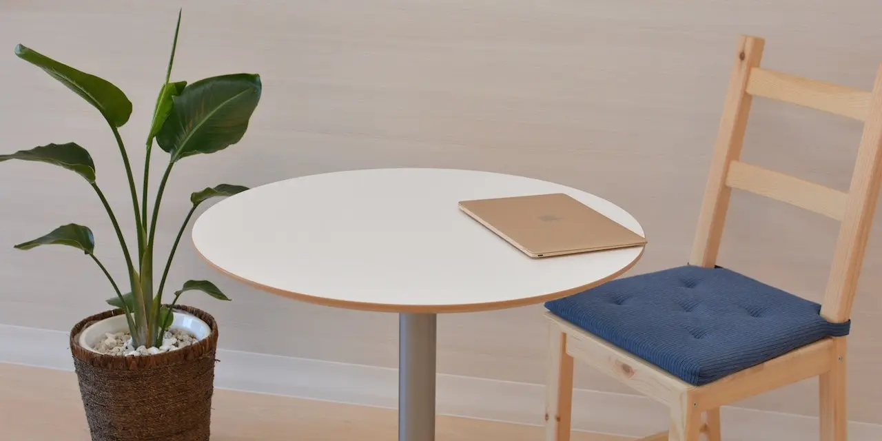 A calm, sunlit studio workspace